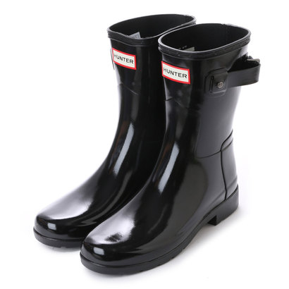 あす楽 Hunter Org Refined Refined ハンター ハンター Hunter レディースシューズ レイン スノーシューズ ロコンド レインシューズ 長靴 Short 交換 返品可能 Org W Gloss Blk Locomall ロコンド公式ストア