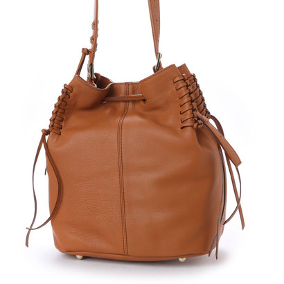 楽天市場 アウトレット ランバン オン ブルー Lanvin En Bleu ヴォルテール 巾着ショルダーバッグ キャメル Locomall ロコンド公式ストア