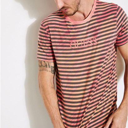 guess multi stripe tee
