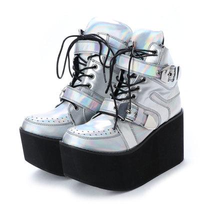 sneakers with silver bottom