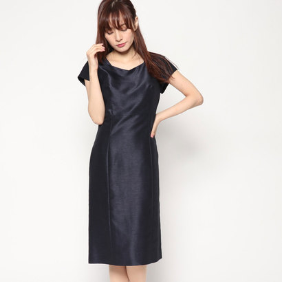 新品即決 ジュネビビアン Genet Vivien スクエアネックシンプルワンピース ネイビー 数量は多 Alfalamanki Com