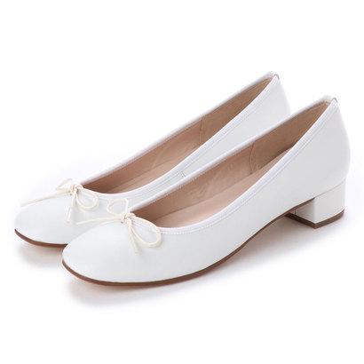 年最新海外 楽天市場 ヒップス Hips スクエアトゥヒールアップバレエシューズ ホワイト Locomall ロコンド公式ストア 魅力的な Www Entraide Ma