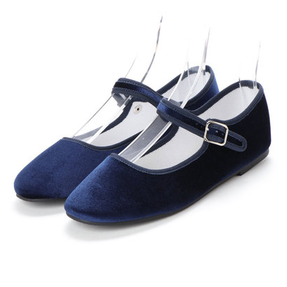 楽天市場 シュベック Svec シュベック Svec ぺたんこバレエシューズ フラットシューズ ストラップパンプス ネイビーベロア カンフーシューズ Locomall ロコンド公式ストア