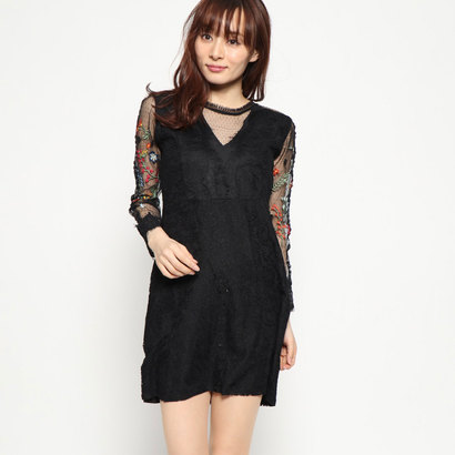 21新発 グレー ブラック ドレス長袖 Desigual アウトレット デシグアル De819ew078 Revistapelomundo Com Br