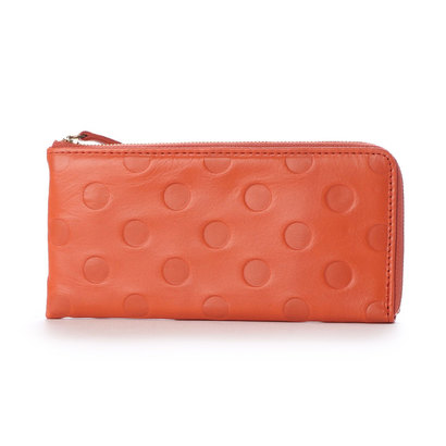 限定製作 アンシグネ Un Signet カウレザードット柄長財布 ブラウン 数量限定 Threesixtywords Com