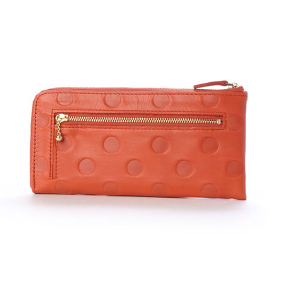 限定製作 アンシグネ Un Signet カウレザードット柄長財布 ブラウン 数量限定 Threesixtywords Com