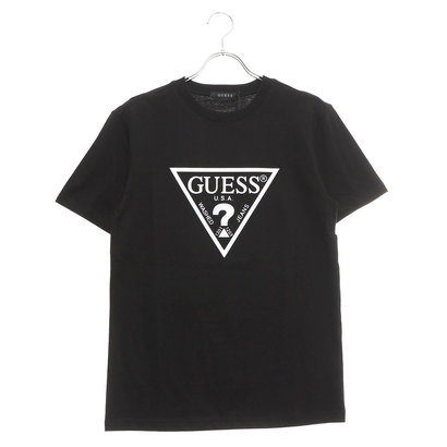 guess black logo tee