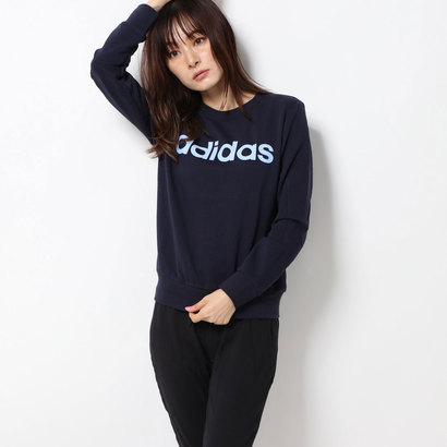 楽天市場 アディダス Adidas レディース スウェットトレーナー W リニアロゴ クルー スウェット Ei0678 ネイビー Locomall ロコンド公式ストア