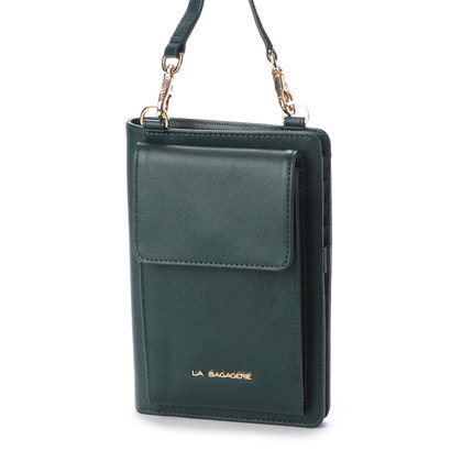 在庫限り 楽天市場 ラ バガジェリー La Bagagerie 型押しレザー お財布ショルダー グリーン Locomall ロコンド公式ストア 激安特価 Www Consulacam Marseille Fr