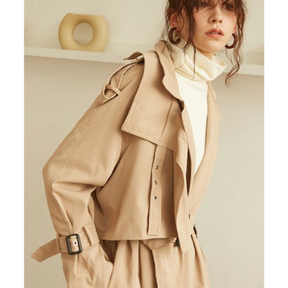 楽天市場 ニット ミックス Knit Mix Knit Mix 19秋冬 アシンメトリー ロング トレンチコート ベージュ Locomall ロコンド公式ストア