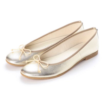 即日出荷 ノイエ マルシェ Neue Marche ソフトレザーバレエシューズ 027大きいサイズ 小さいサイズ ゴールド 送料込 Flymates Team Com