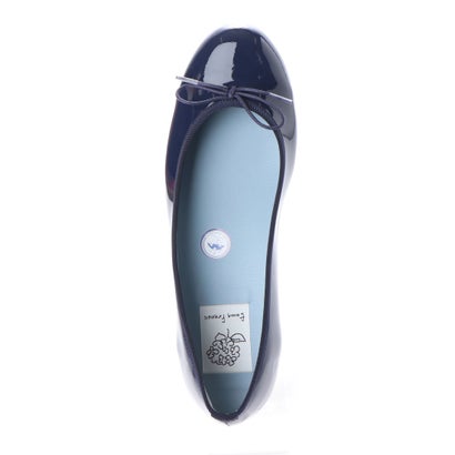 最高の品質の エマ フランシス Emma Francis ラウンドトゥ フラット バレエシューズ ネイビー エナメル Qdtek Vn