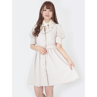 楽天市場 アウトレット アンクルージュ Ank Rouge レーススカーフ付き前開きワンピース ベージュ Locomall ロコンド公式ストア