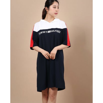 楽天市場 トミーヒルフィガー Tommy Hilfiger フーデッド Tシャツワンピース ネイビー Locomall ロコンド公式ストア