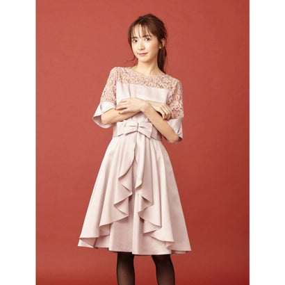春新作の ワンピース ミーア ベージュ レース切替2wayドレス Miia Dgb Gov Bf