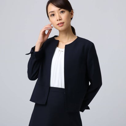 ホットセール アンタイトル Untitled ダークネイビー 洗える ローズバスケットノーカラージャケット Un1285ew4 Preloveddevice Com