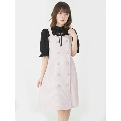 楽天市場 アンクルージュ Ank Rouge キラキラボタンジャンパースカート ピンク Locomall ロコンド公式ストア