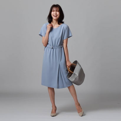 １着でも送料無料 ワンピース アンタイトル Untitled 洗える ベルト付きミドルワンピース ライトブルー Www Chateau Fontdubroc Com