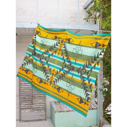 チャイハネ オルテガ柄ループベッドカバー シングル大きさ 翠 Nobhillmusic Com