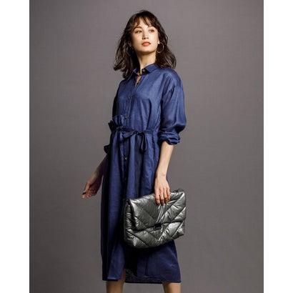 レディースファッション ワンピース 100 品質保証 ネイビー 21番リネン アシメギャザーワンピース Doclasse ドゥクラッセ Labcapilo Com