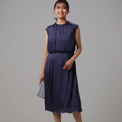 新作からsaleアイテム等お得な商品満載 アンタイトル Untitled ネイビー 洗える ウエストギャザー微光沢ワンピース Un1285ew Quintalafrancisca Com