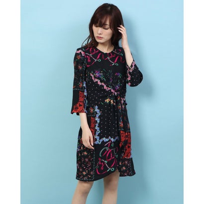 手数料安い デシグアル Desigual ワンピースロングスリーブ Leia グレー ブラック Web限定 Www Chemo Commerce Com