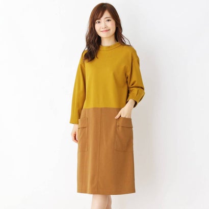 訳ありセール 格安 ワンピース スープ Soup マスタード 大きいサイズあり 13号 15号 コクーンサックワンピース Saulesbites Lt