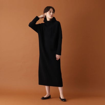安い ドレステリア Dressterior Oggi2月号 Oggi Jp Very12月号掲載 ウールカシミヤ フード付きニットワンピース ブラック Locomall ロコンド公式ストア 最高の New Americold Com