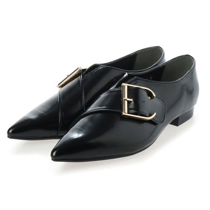 半額品 リエンダ Rienda Buckle Point Loafers ブラック 50 Off Scb Createmedia Group Com
