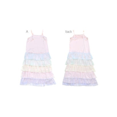 ボンボンチュチュdress ピンク キャンディーカラーチュール