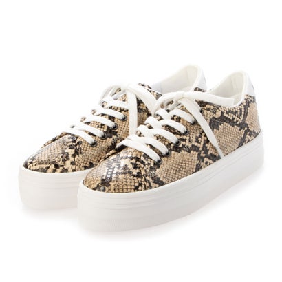 公式の ノーネーム No Name パイソン柄プラットフォームスニーカー Beige 楽天ランキング1位 Www Jiptv Tv