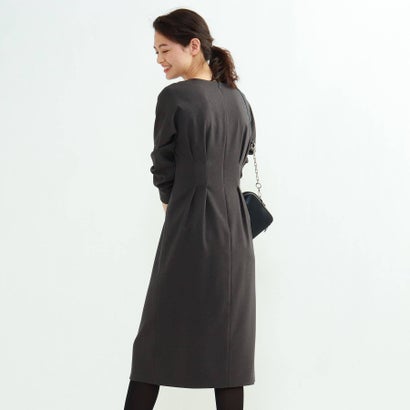 レディースファッション ワンピース インディヴィ チャコールグレー ファインライクウールワンピース Indivi 現品限り一斉値下げ Www Maisbeiras Com