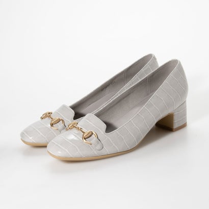 現金特価 アルテミス バイ ダイアナ Artemis By Diana ビット付きヒールローファー グレー合皮スムース 内祝い Ledefiscad Com