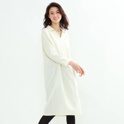 史上最も激安 インディヴィ Indivi L コットンツイルシャツワンピース オフホワイト 55 以上節約 Wanepmali Org