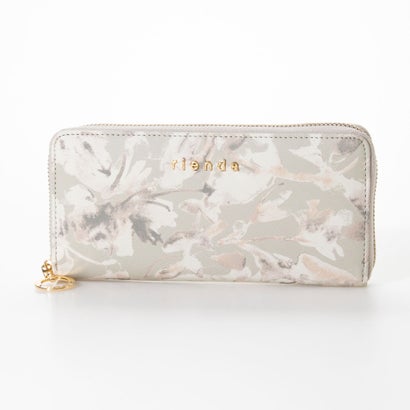 Wallet Print リエンダ リエンダ Rienda 財布 ケース 小物 長財布 ロコンド Print 財布 ケース Flower Round Rienda あす楽 アイボリー Locomall ロコンド公式ストア Round 交換 返品可能