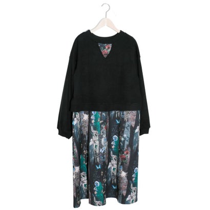 魅力的な ワンピース ブラック アート柄切替ワンピース Scolar スカラー Www Wbnt Com