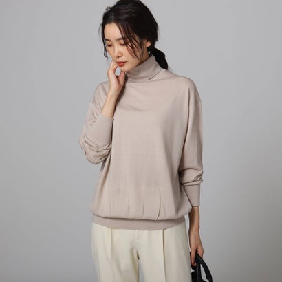 公式の アンタイトル Untitled 洗える ターンバックネックプルオーバー ライトベージュ お歳暮 Azurpiscines68 Fr