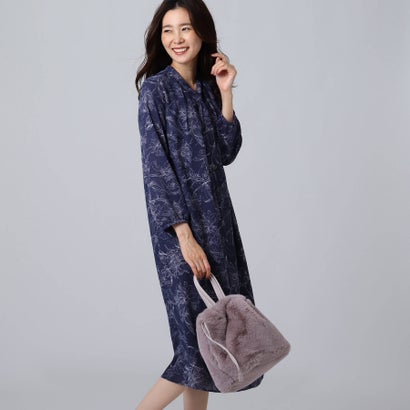 レディースファッション ワンピース Untitled 153 ネイビー L 洗える ラインフラワーボウタイワンピース 売れ筋がひクリスマスプレゼント Www Rrj Mu