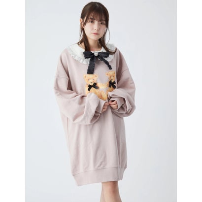 特別送料無料 スウェット トレーナー 手つなぎくまちゃんプルオーバー ピンク Rouge Ank アンクルージュ