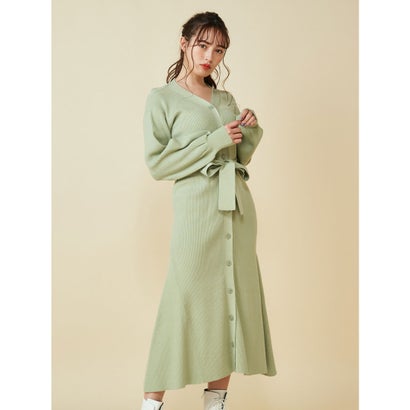 New限定品 ミーア Miia ボタン付ニットワンピース グリーン Locomall ロコンド公式ストア 正規激安 Csckerala Com