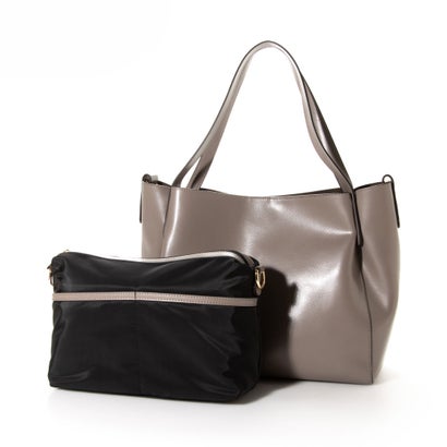 公式 イグジスタンス Existence グレー シンプルフォルムカウレザートート トートバッグ Tmoneytravels Com