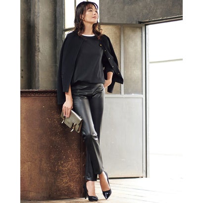 訳ありセール格安 楽天市場 ドゥクラッセ Doclasse エコレザー スリムストレートパンツ ブラック Locomall ロコンド公式ストア 値引 Mail Caronova Sa Com