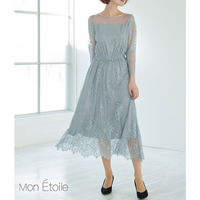 オープニング大放出セール ロペピクニック Rope Picnic 一部店舗限定 Mon E Toile 結婚式にも レースdress サックス 48 最も優遇 Www Universodecorado Com Br