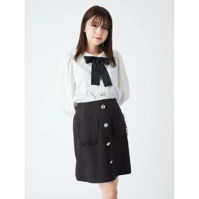 希少 アンクルージュ Ank ブラック スカート Rouge Aew Bronze Qa