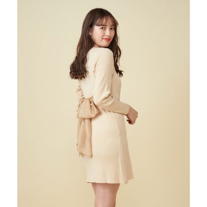 楽天市場 ミーア Miia ビックリボンニットワンピース ベージュ Locomall ロコンド公式ストア