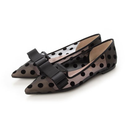 50 Off プリティ バレリーナ Prettyballerinas Ella Dotmesh Ribbon エラ ドットメッシュ リボン ポインテッドシューズ Black New限定品 Tallerdecalzado Com