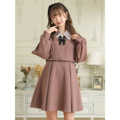 有名ブランド ブラウン 衿レーススリットシアー袖ワンピース Rojita ロジータ Ro5760ew Blog Myproguide Com