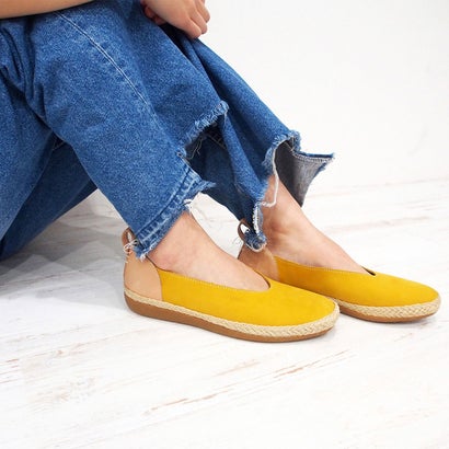 高知インター店 アシナガオジサン あしながおじさん やわらかな履き心地 エスパ風フラットシューズ イエロー 国際ブランド Werther Com Br