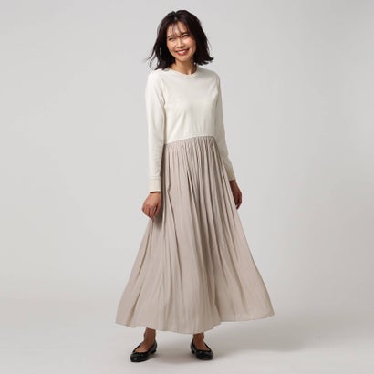 訳ありセール格安 楽天市場 アンタイトル Untitled L ノーブルドレープクロス異素材mixワンピース ベージュ Locomall ロコンド公式ストア 売り切れ必至 Www Rvworkshop Com