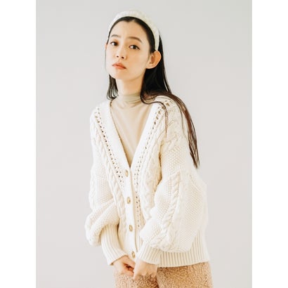 最適な価格 リリーブラウン Lily Brown ケーブルニットカーディガン Lav 国内配送 Escolasbarquinha Pt